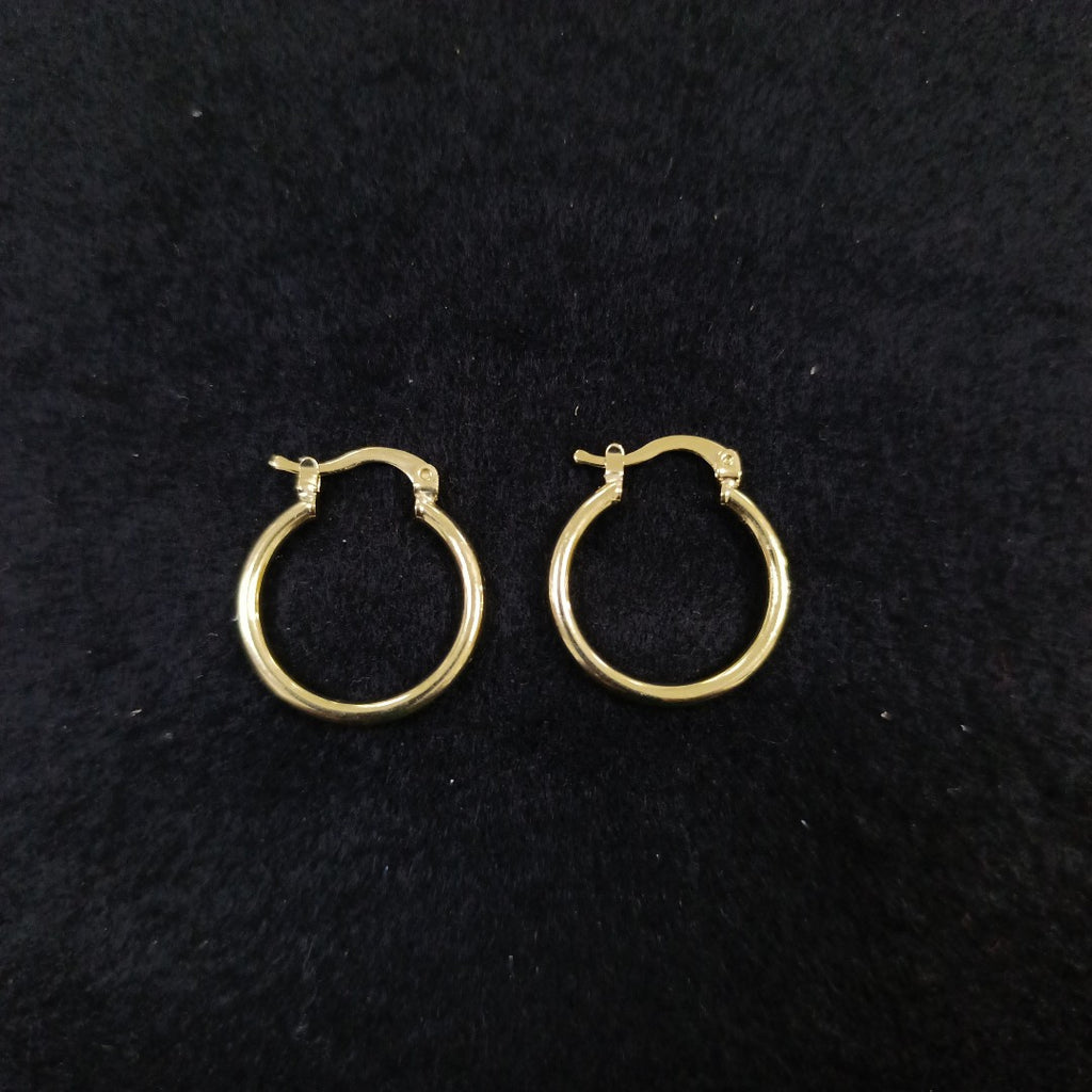 ARETES TEJIDO ARRACADAS LISAS 14K 1.2 GR (NUEVO)