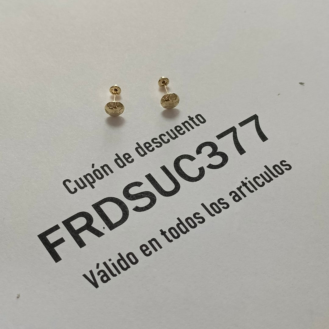 BROQUELES BROQUEL FIG BALON DE FUTBOL 14K 0.2387 GR (NUEVO)