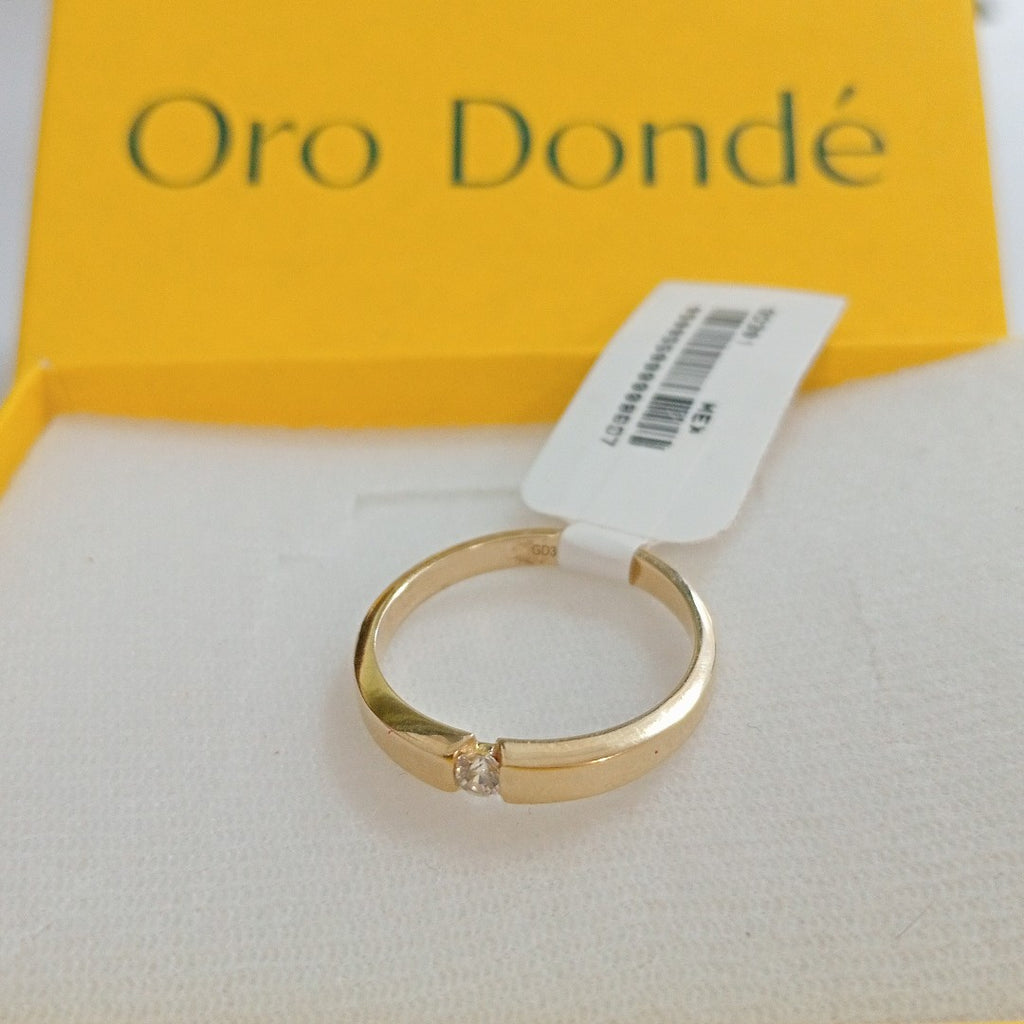 ANILLO ANILLITO SOLITARIO C CIRCONIA 14K 9 TALLA 3 GR (NUEVO)