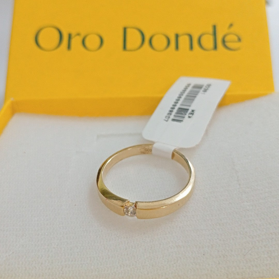 ANILLO ANILLITO SOLITARIO C CIRCONIA 14K 9 TALLA 3 GR (NUEVO)