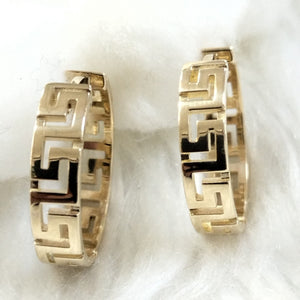ARETES ARRACADA C GRECAS 14K 7.4 GR (NUEVO)