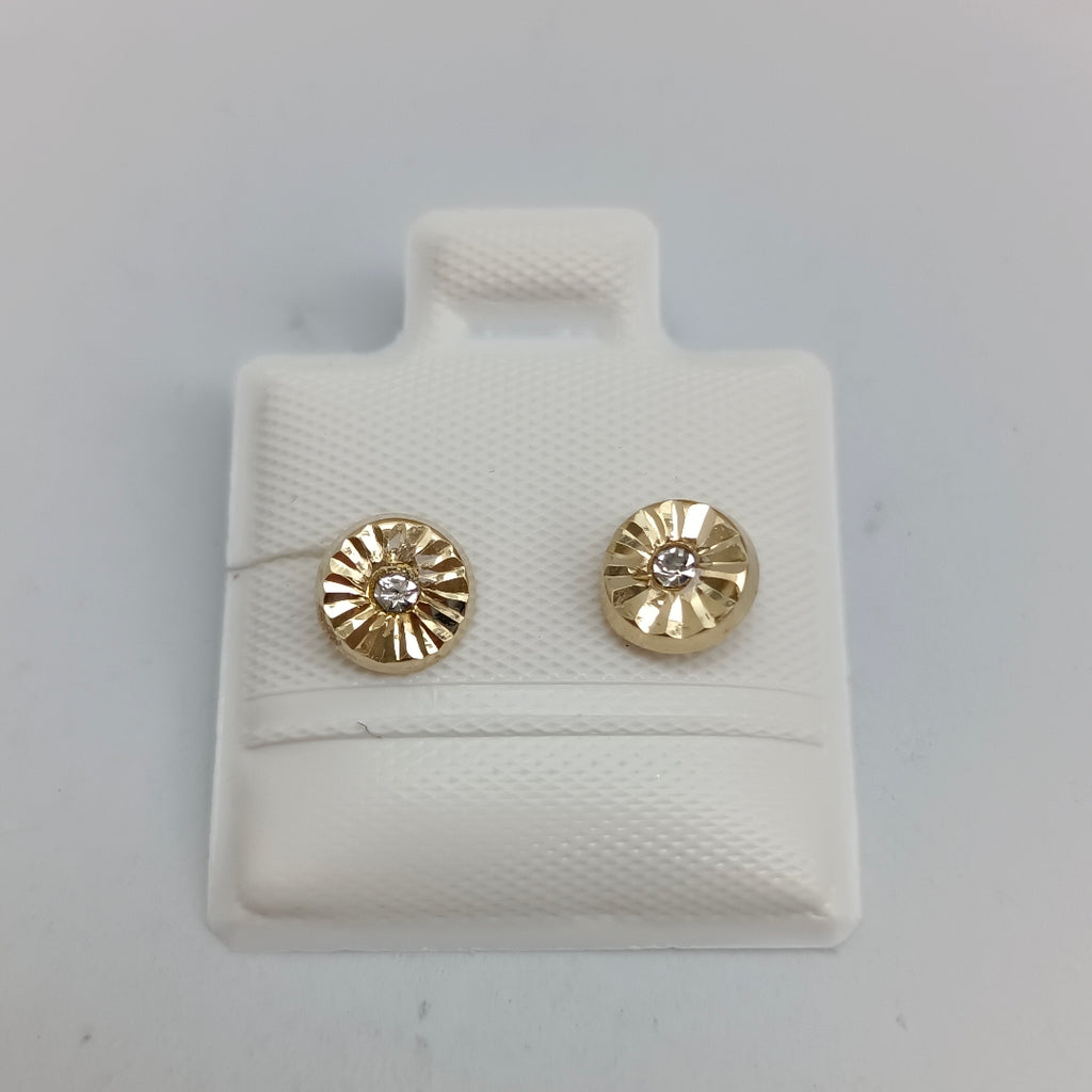 BROQUELES BROQUEL FIG BOTON C CIRCONIA 14K 0.2916 GR (NUEVO)