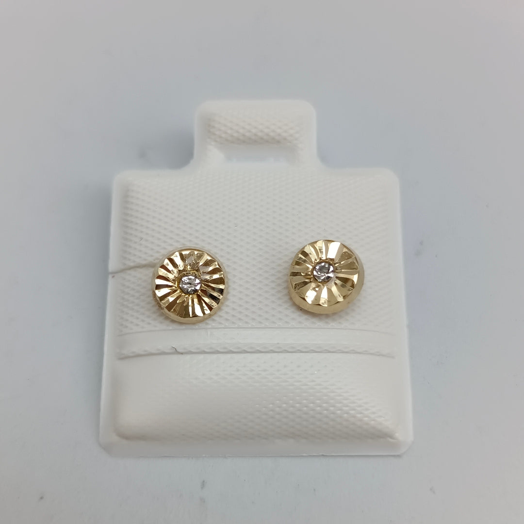 BROQUELES BROQUEL FIG BOTON C CIRCONIA 14K 0.2916 GR (NUEVO)