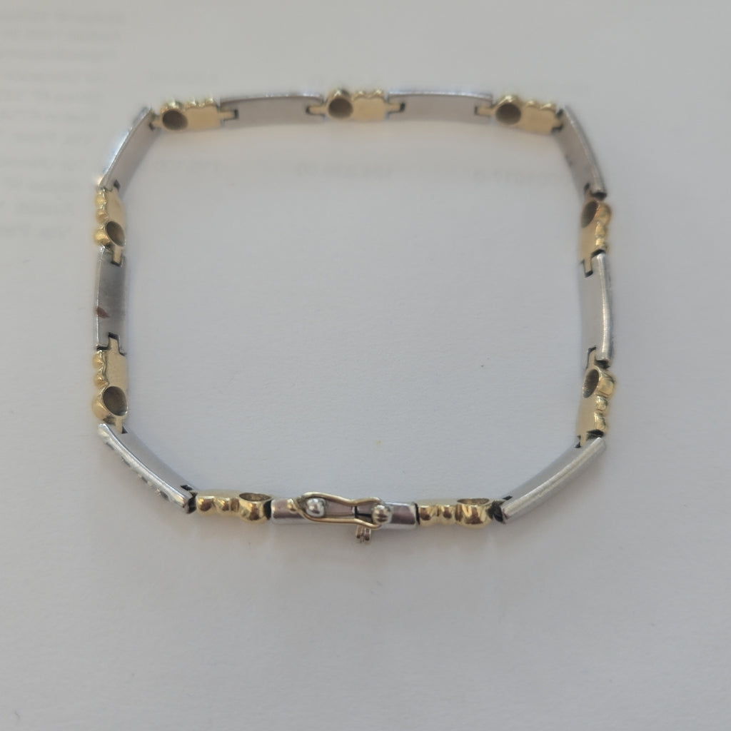 PULSERA ORO COMBINADO 14 K 14.2 GRMS (SEMINUEVO)