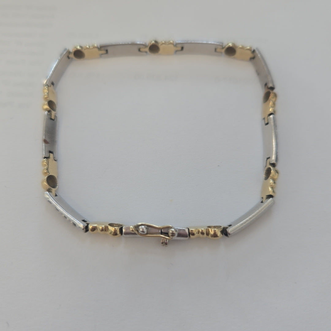 PULSERA ORO COMBINADO 14 K 14.2 GRMS (SEMINUEVO)