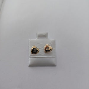 BROQUELES BROQUEL FIG CORAZON C CIRCONIA 14K 0.2614 GR (NUEVO)