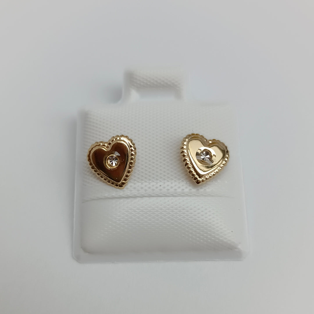 BROQUELES BROQUEL FIG CORAZON C CIRCONIA 14K 0.2614 GR (NUEVO)
