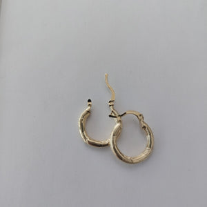 ARETES TEJIDO ARRACADAS CON DISEÑO 14K 2.7 GR (NUEVO)