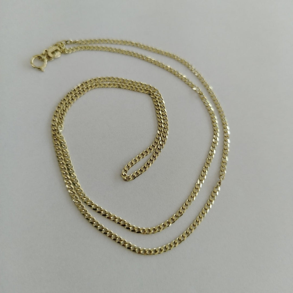CADENAS TEJIDO BARBADA ORO 10K 55 CM 3.8 GR (NUEVO)