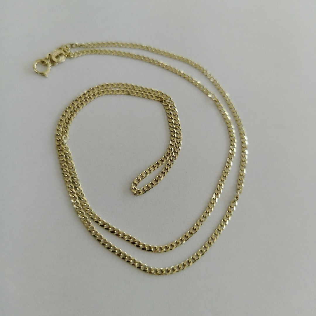 CADENAS TEJIDO BARBADA ORO 10K 55 CM 3.8 GR (NUEVO)