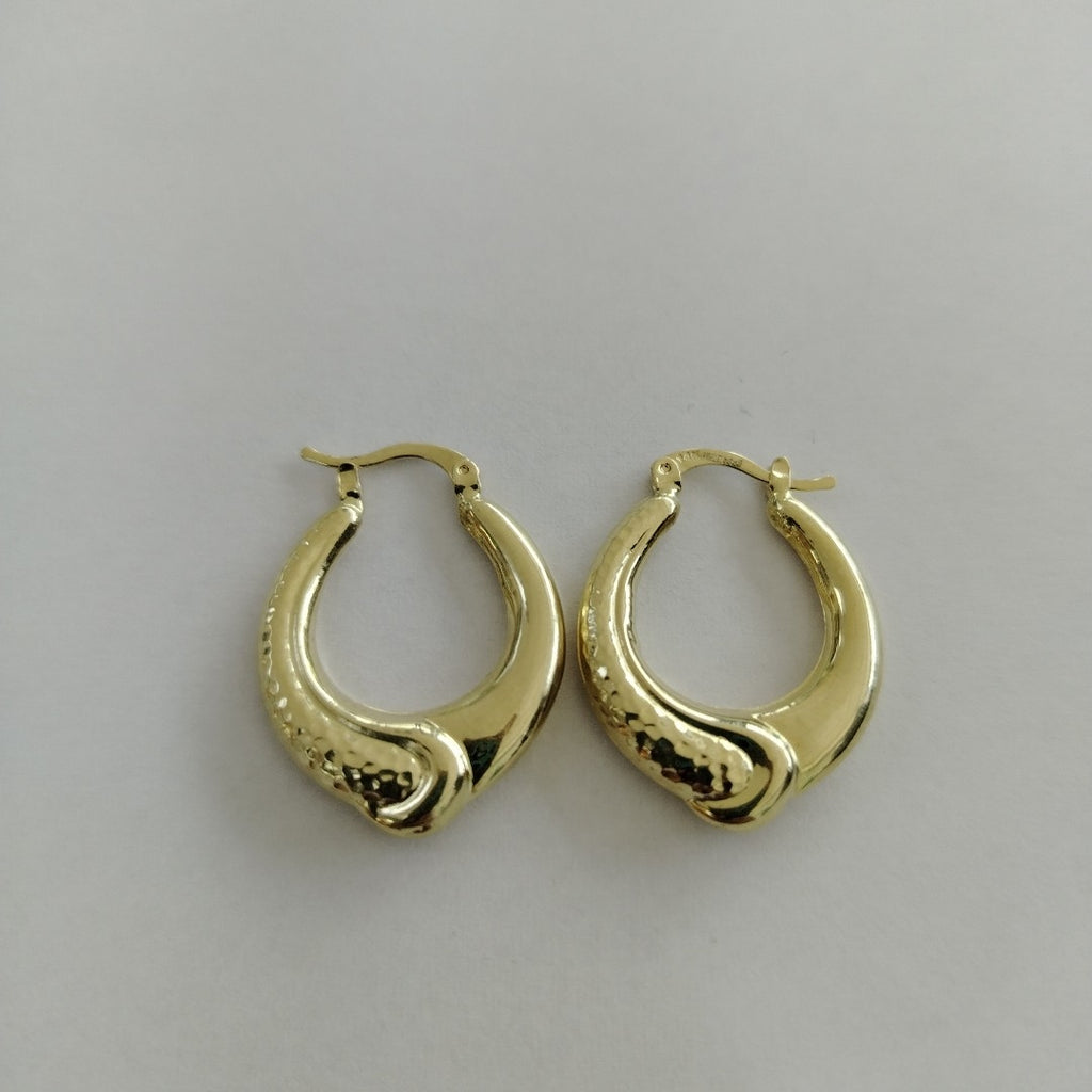 ARETES ARRACADAS ENTRELAZADAS 14K 2.6 GR (NUEVO)