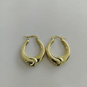 ARETES ARRACADAS ENTRELAZADAS 14K 2.6 GR (NUEVO)
