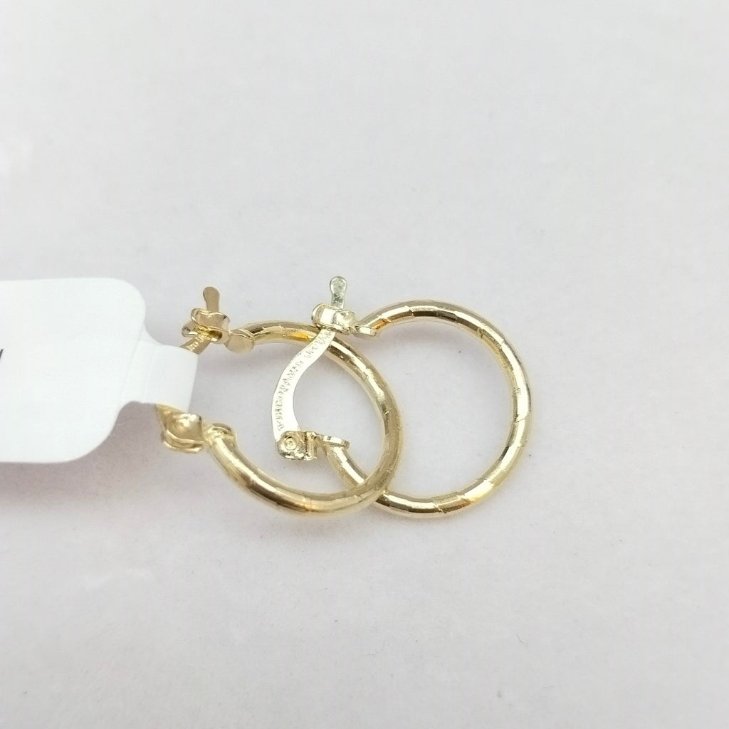 ARETES ARRACADAS ESTRIADAS 14K 1.4 GR (NUEVO)