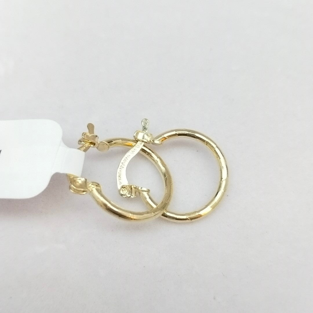 ARETES ARRACADAS ESTRIADAS 14K 1.4 GR (NUEVO)