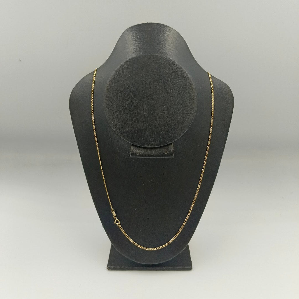 CADENAS TEJIDO BARBADA ORO 10K 55 CM 3.8 GR (NUEVO)