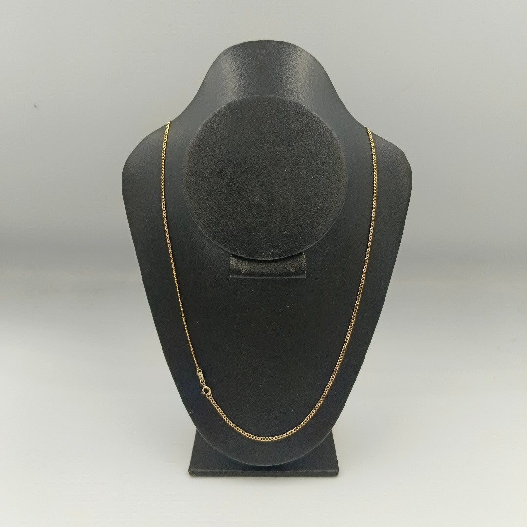 CADENAS TEJIDO BARBADA ORO 10K 55 CM 3.8 GR (NUEVO)
