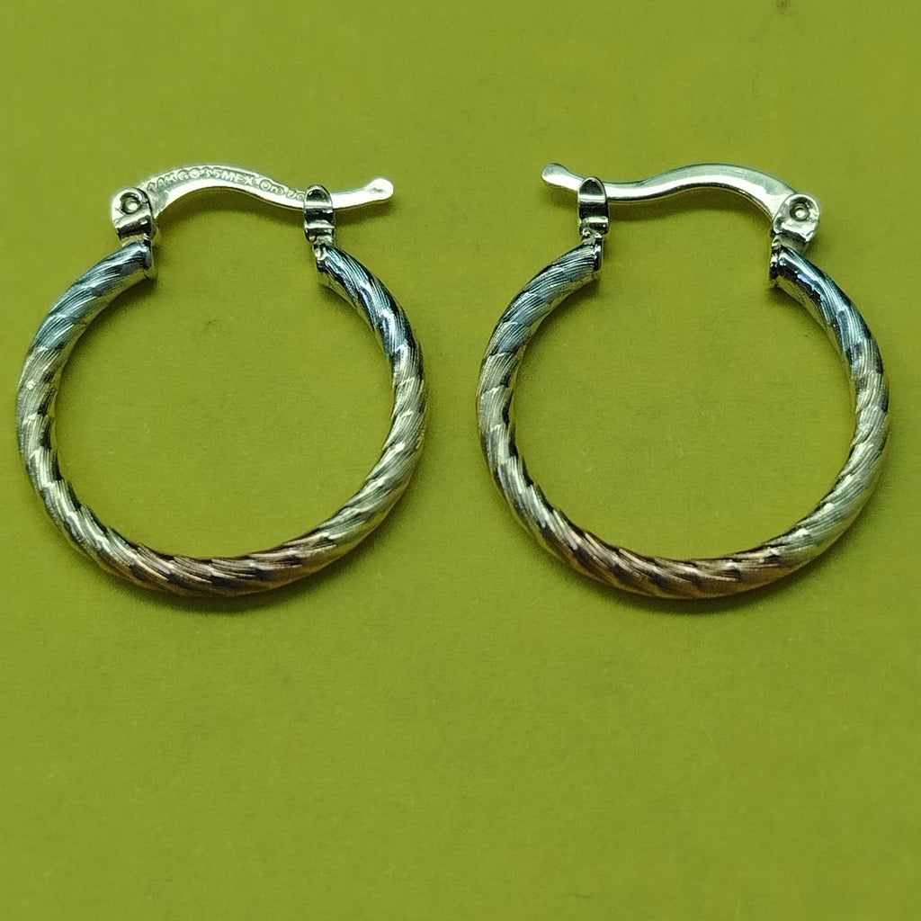 ARETES TEJIDO ARRACADAS TZL COMBINADAS 14K 1.8 GR (NUEVO)