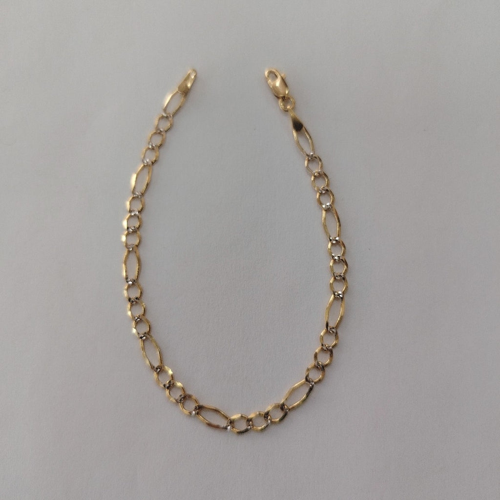 PULSERA 3X1 DIAMANTADA 14K 18 CM 2.7 GR (NUEVO)