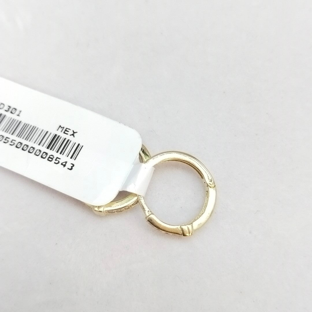 ARETES HUGGIES C CIRCONIA 14K 1.9 GR (NUEVO)