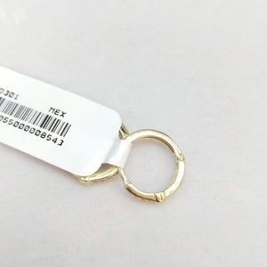 ARETES HUGGIES C CIRCONIA 14K 1.9 GR (NUEVO)