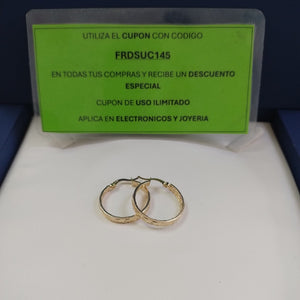 ARETES ARRACADA CON GRECAS 14K 2.1 GR (NUEVO)