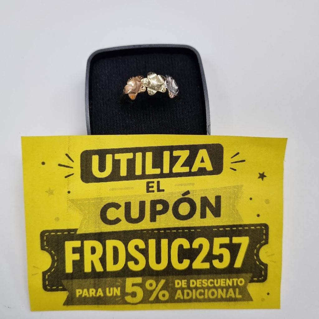 ANILLOS ANILLITO FIG FLORES 10K TALLA 8 1.2 GR (NUEVO)
