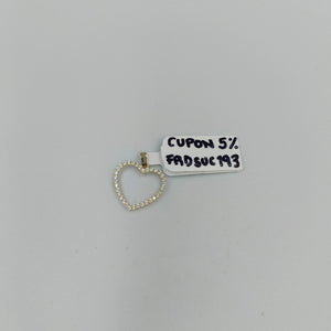 DIJE CORAZON CON CIRCONIAS 10K 1.2 GR (NUEVO)