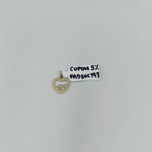 DIJE CORAZON CON CIRCONIAS 14K 1.7 GR (NUEVO)