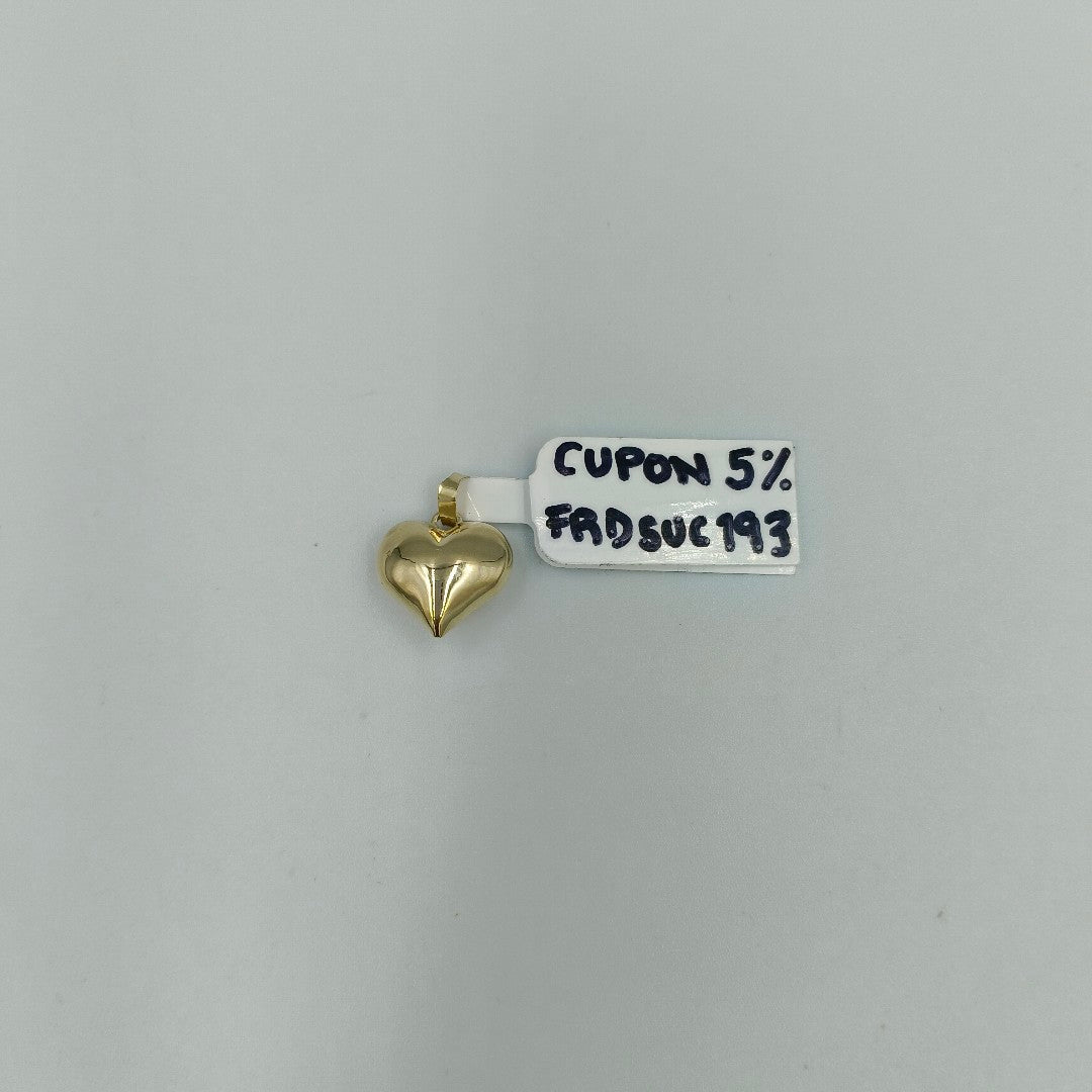 DIJE TEJIDO CORAZON LISO 14K 1 GR (NUEVO)