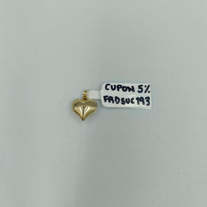 DIJE TEJIDO CORAZON LISO 14K 1 GR (NUEVO)
