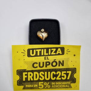 DIJE TEJIDO CORAZON LISO 14K 1.4 GR (NUEVO)