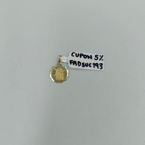 DIJE MEDALLA RELIGIOSA 14K 0.8 GR (NUEVO)