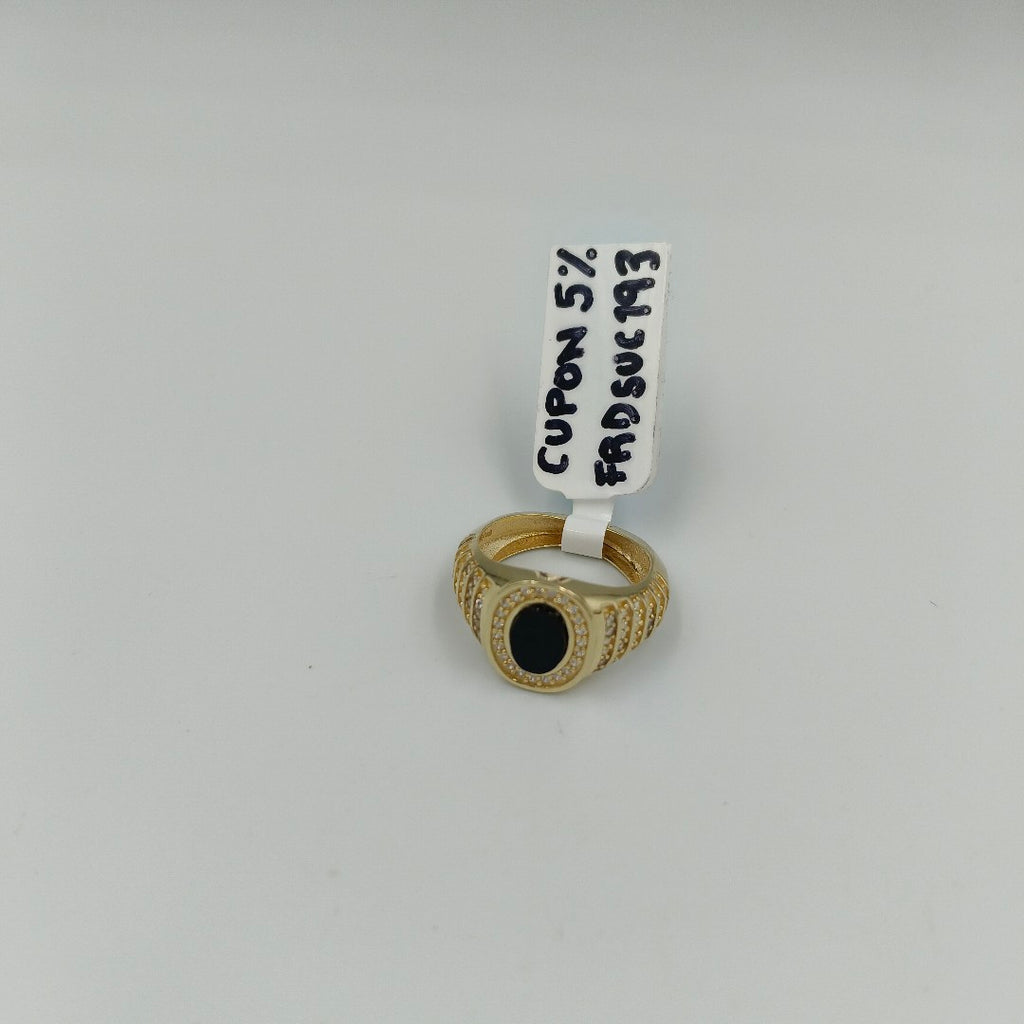 ANILLOS C ONIX Y CIRCONIAS 14K TALLA 9 4.4 GR (NUEVO)