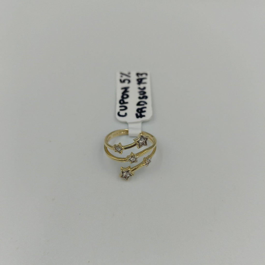 ANILLOS ANILLITO FIG ESTRELLA CON CIRCNIAS 10K TALLA 7 2.3 GR (NUEVO)
