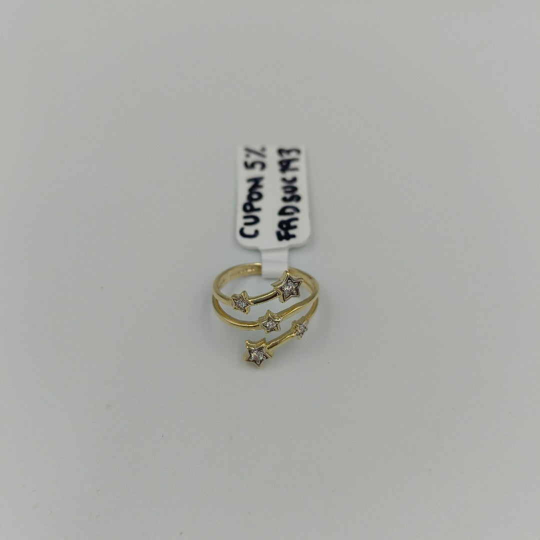 ANILLOS ANILLITO FIG ESTRELLA CON CIRCNIAS 10K TALLA 7 2.3 GR (NUEVO)