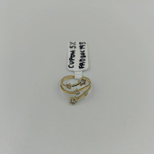 ANILLOS ANILLITO FIG ESTRELLA CON CIRCNIAS 10K TALLA 7 2.3 GR (NUEVO)
