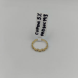 ANILLO ANILLITO C CIRCONIAS 14K 9 TALLA 2.1 GR (NUEVO)
