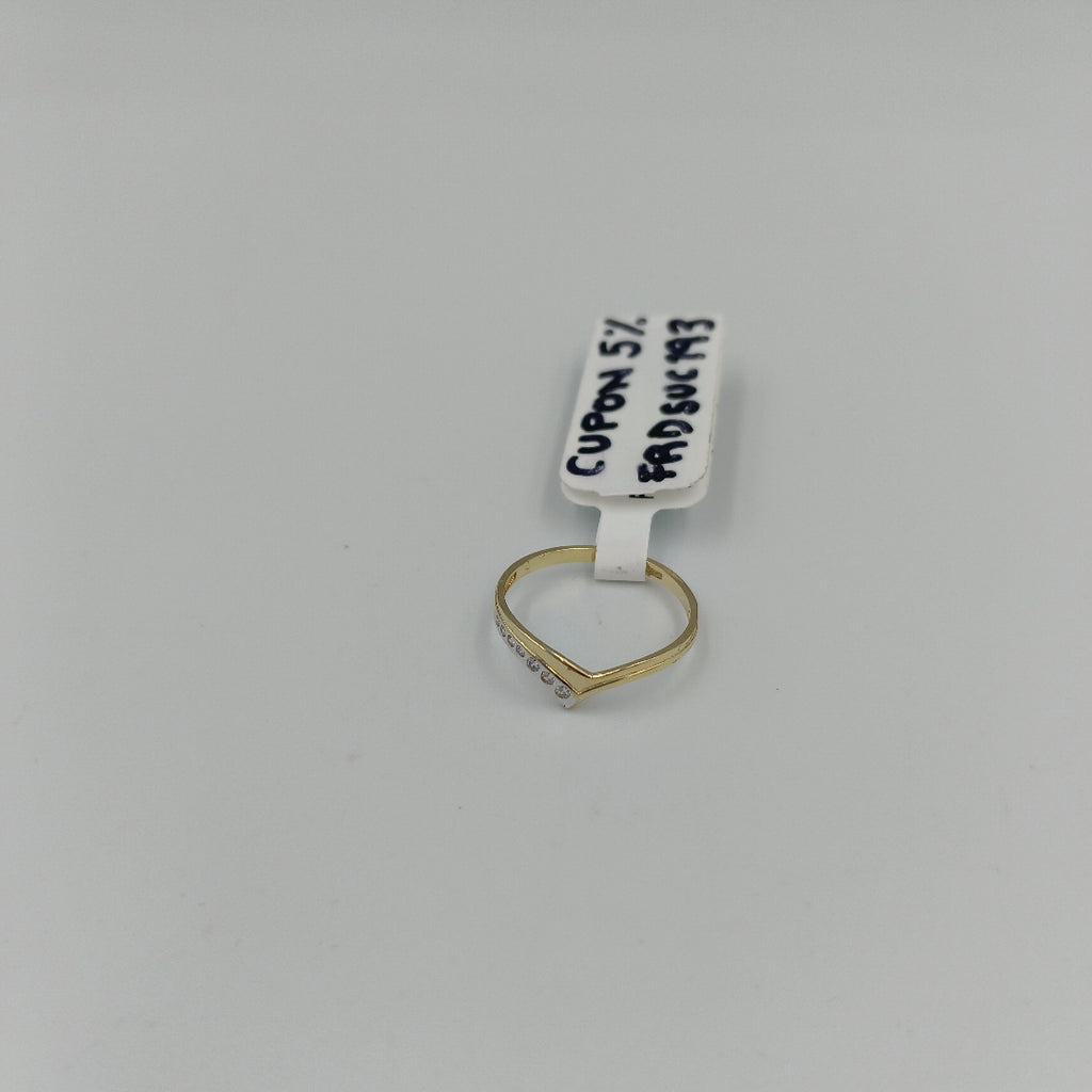 ANILLOS CON CIRCONIAS 14K TALLA 7 1 GR (NUEVO)