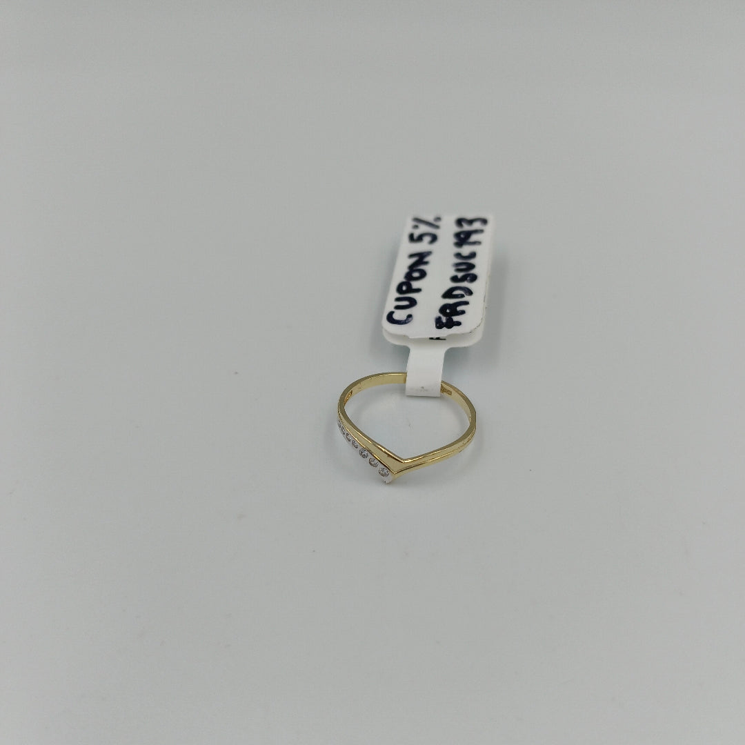 ANILLOS CON CIRCONIAS 14K TALLA 7 1 GR (NUEVO)