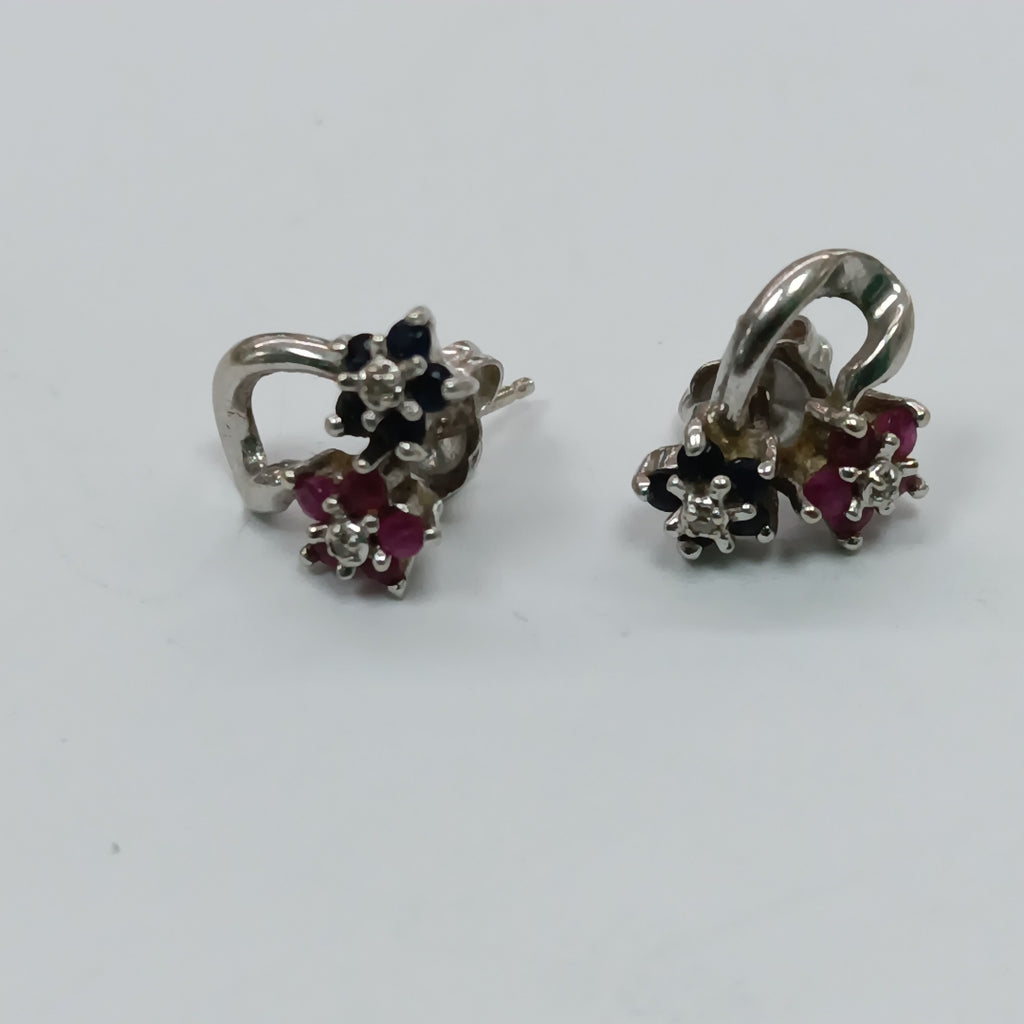 ARETES PAR ORO BLANCO 14 K 2,00 GRMS (SEMINUEVO)