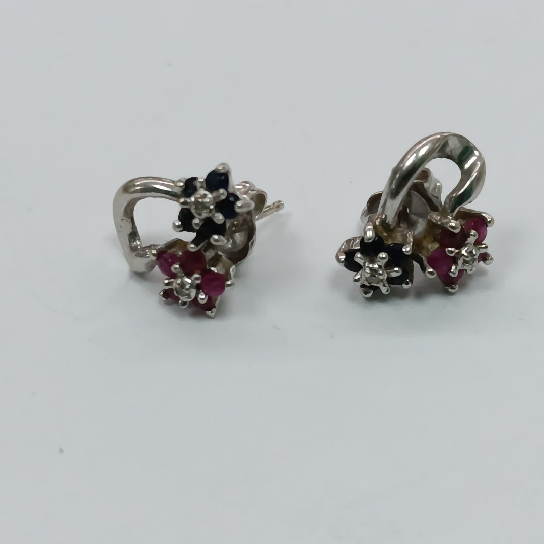 ARETES PAR ORO BLANCO 14 K 2,00 GRMS (SEMINUEVO)