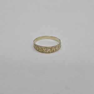 ANILLOS ARGOLLA DE LA SUERTE 10K TALLA 8 1.2 GR (NUEVO)