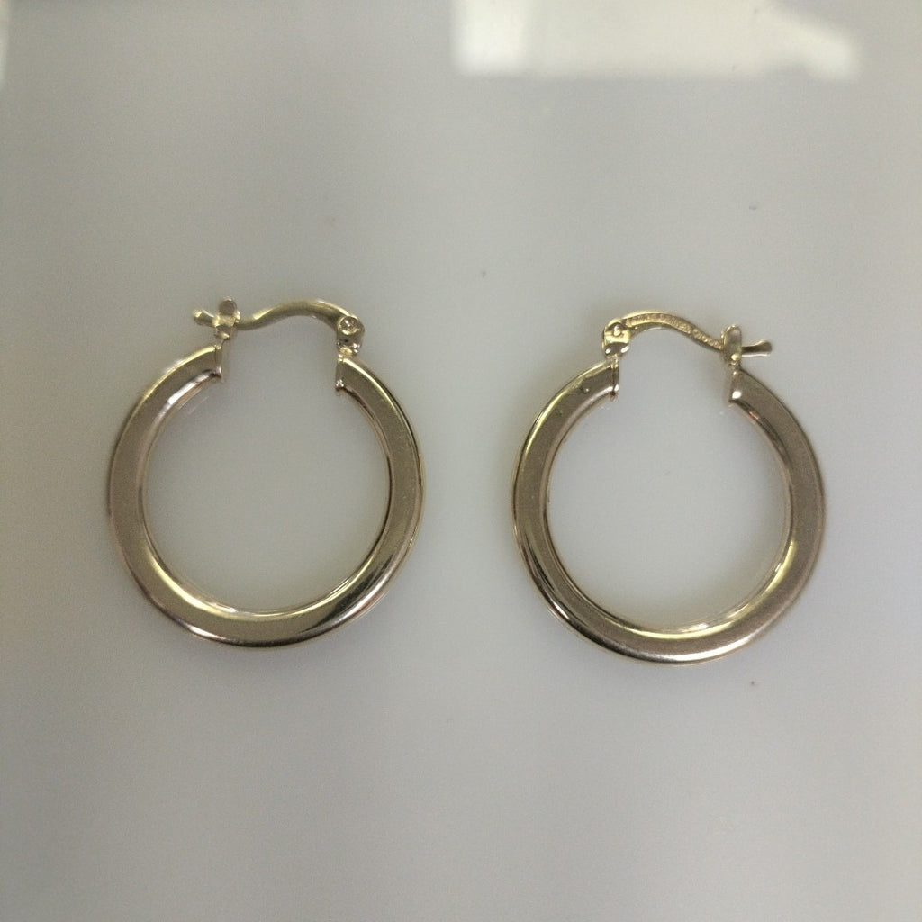 ARETES TEJIDO ARRACADA LISA 14K 2.1 GR (NUEVO)