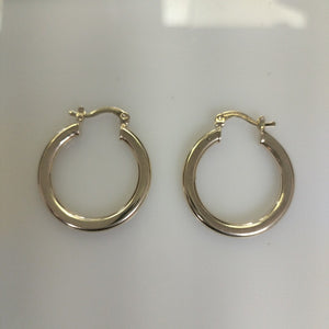 ARETES TEJIDO ARRACADA LISA 14K 2.1 GR (NUEVO)