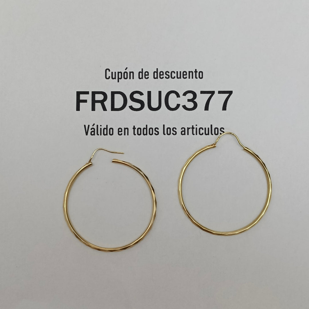 ARRACADAS PAR ORO 14 K 2.6 GRMS (SEMINUEVO)