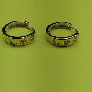 ARETES TEJIDO HUGGIES CON CIRCONIAS 14K 2.9 GR (NUEVO)