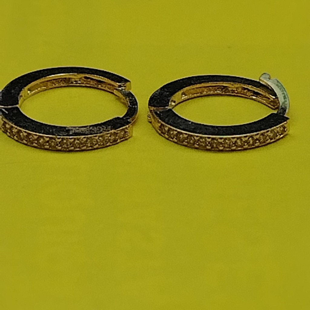 ARETES ARRACADAS CON CIRCONIAS 14K 1.2 GR (NUEVO)