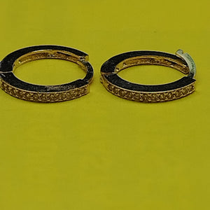 ARETES ARRACADAS CON CIRCONIAS 14K 1.2 GR (NUEVO)