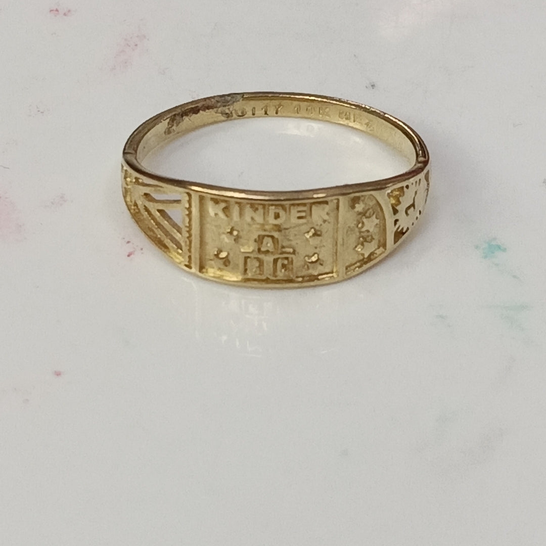 ANILLO DE GRADUACIÓN ORO 10 K 1.1 GRMS (SEMINUEVO)