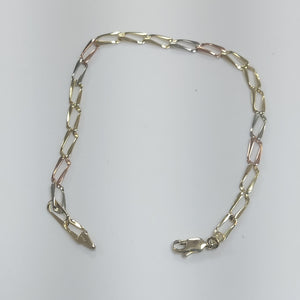 PULSERA ORO COMBINADO 14 K 3,60 GRMS (SEMINUEVO)
